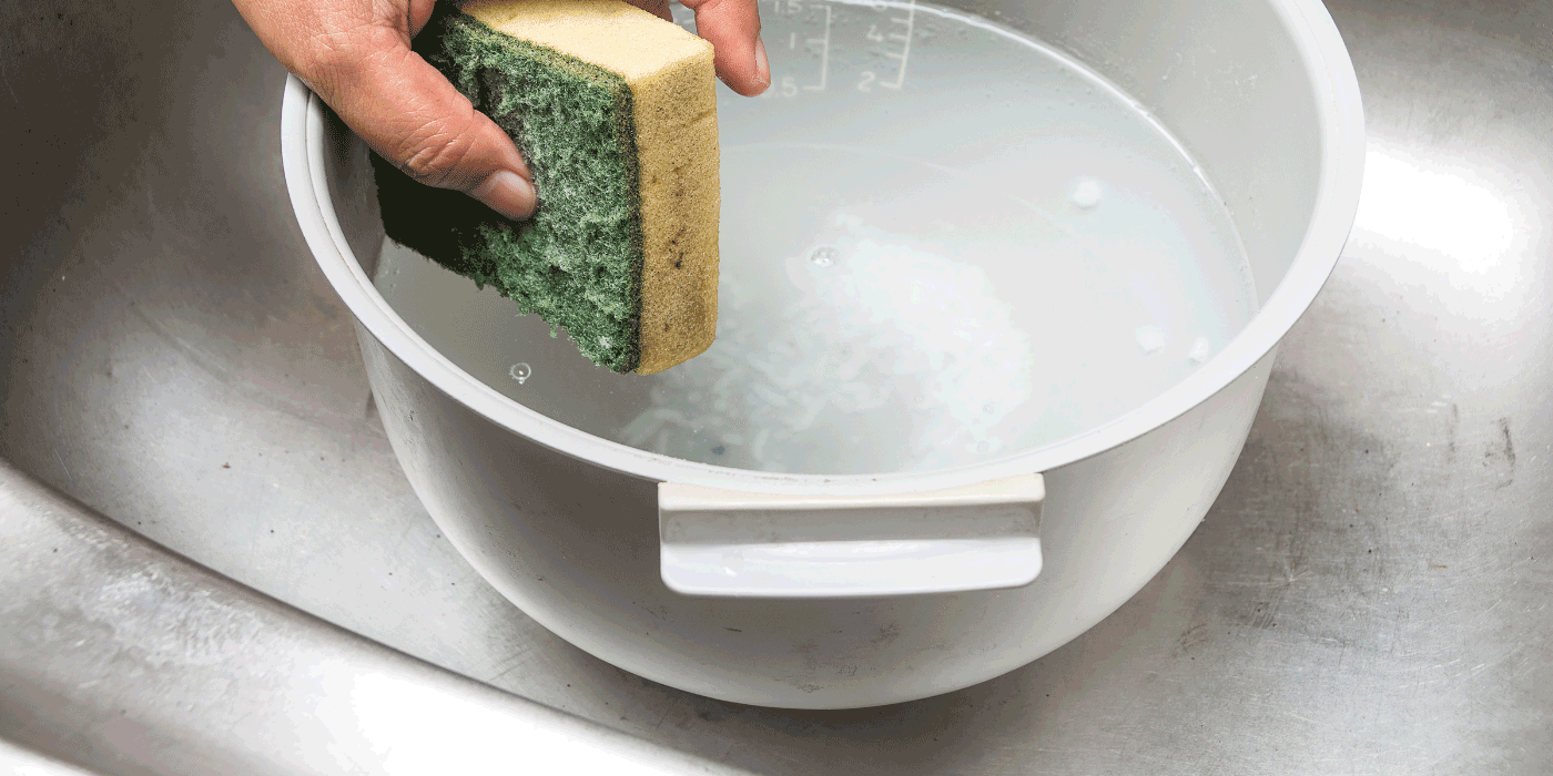 how do you clean a rice cooker instant pot