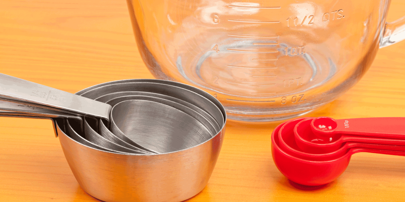 measuring cups and spoons