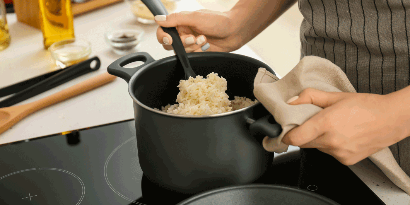 how to cook rice on stove