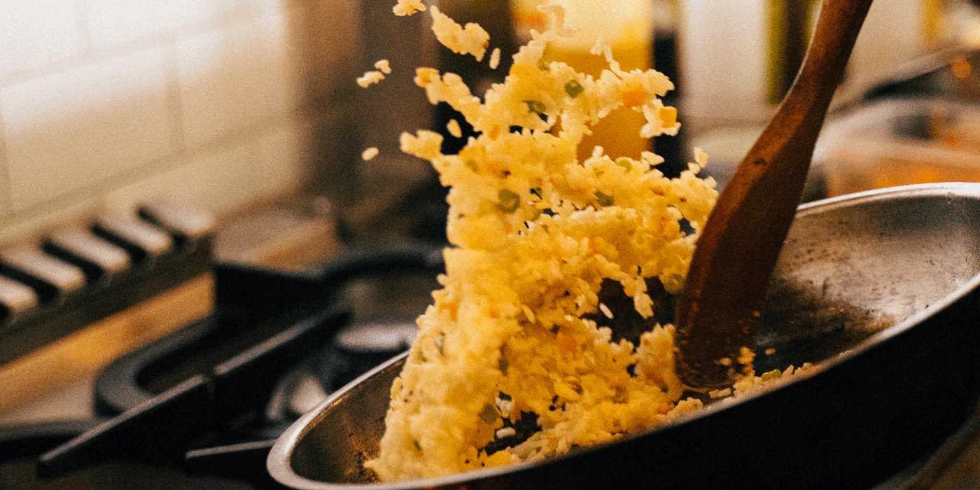how to cook fried rice in a skillet