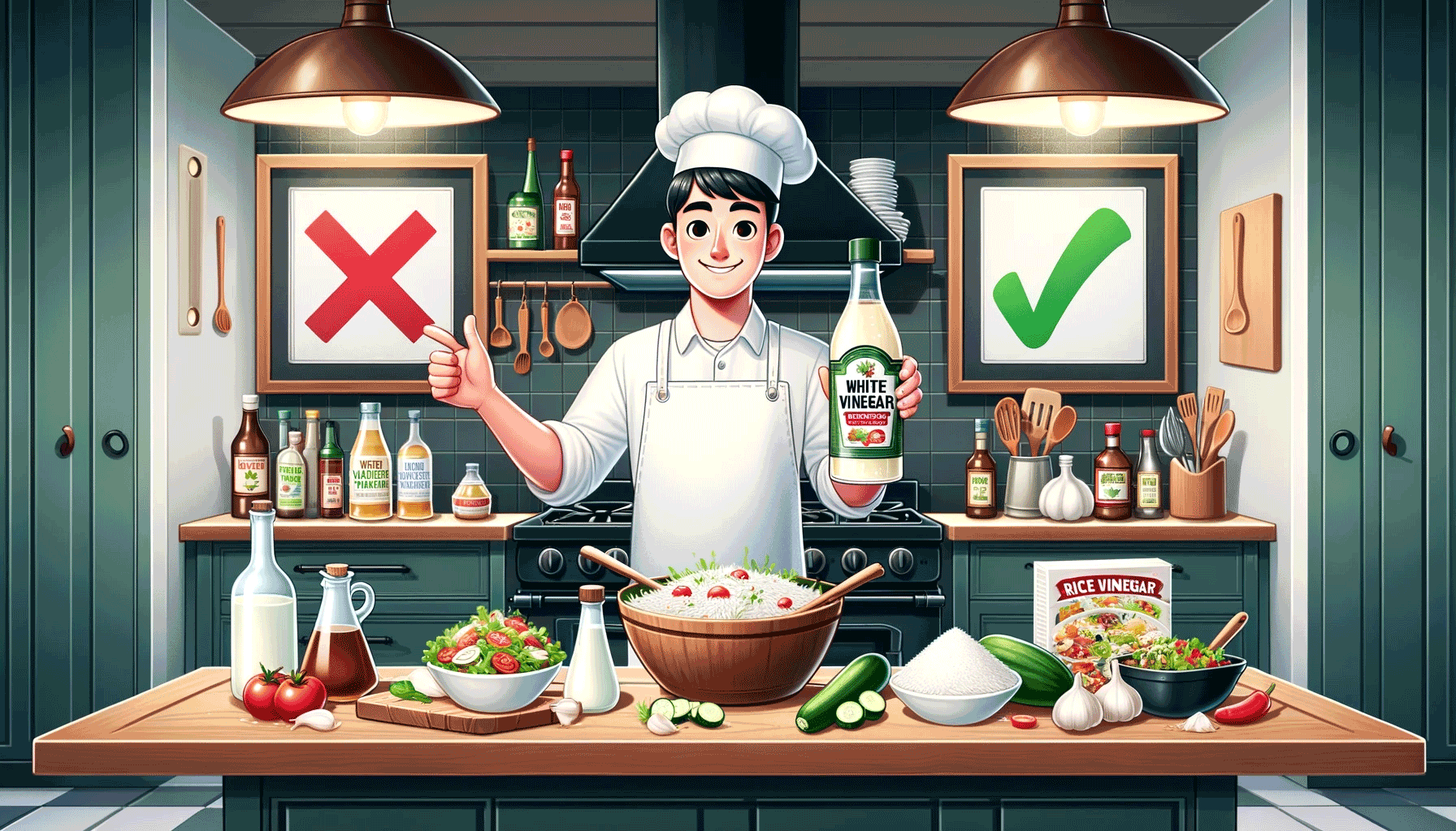 can i use rice vinegar instead of white vinegar