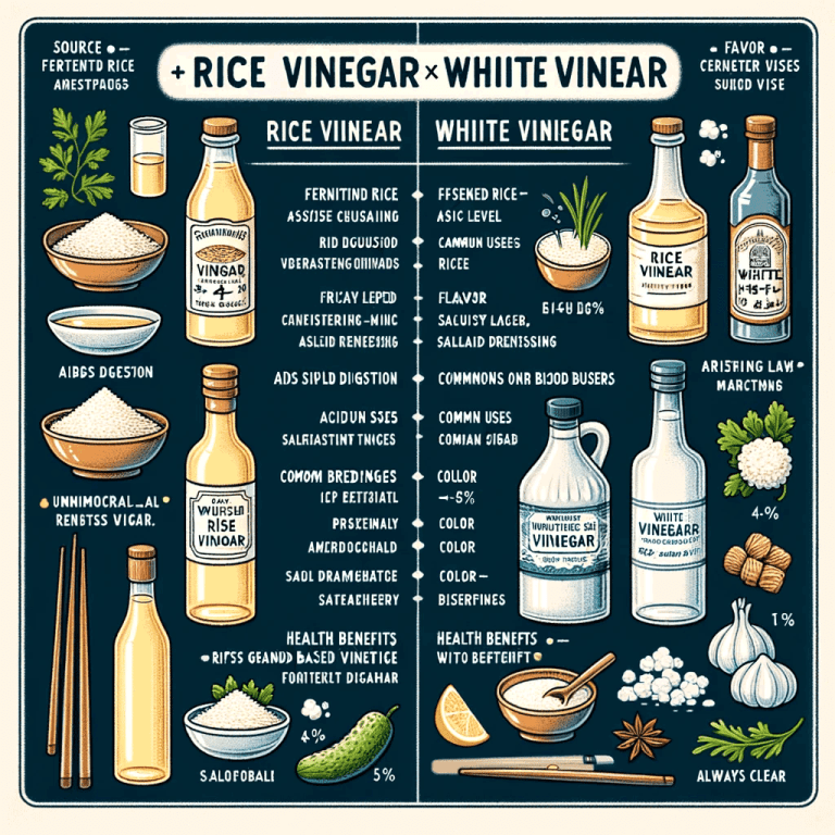 Difference between Rice Vinegar and White Vinegar