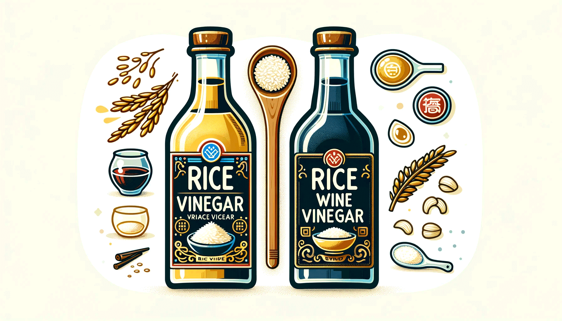 difference between rice vinegar and rice wine vinegar