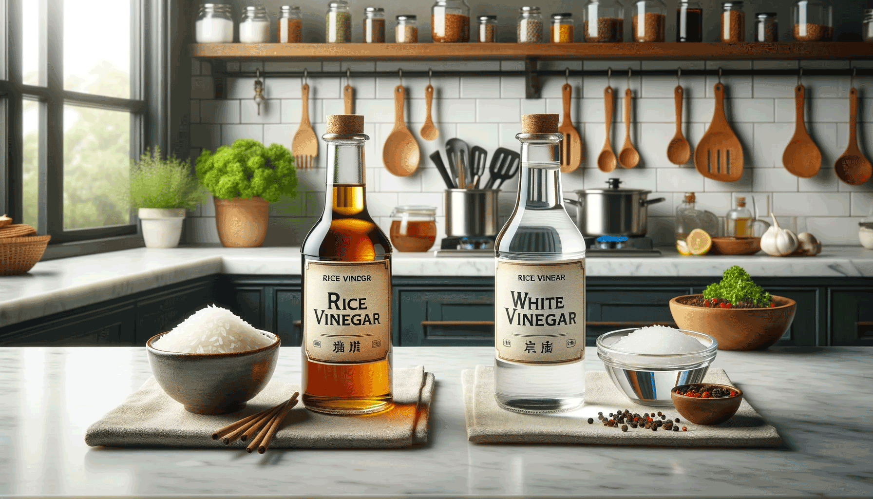 difference between rice vinegar and white vinegar