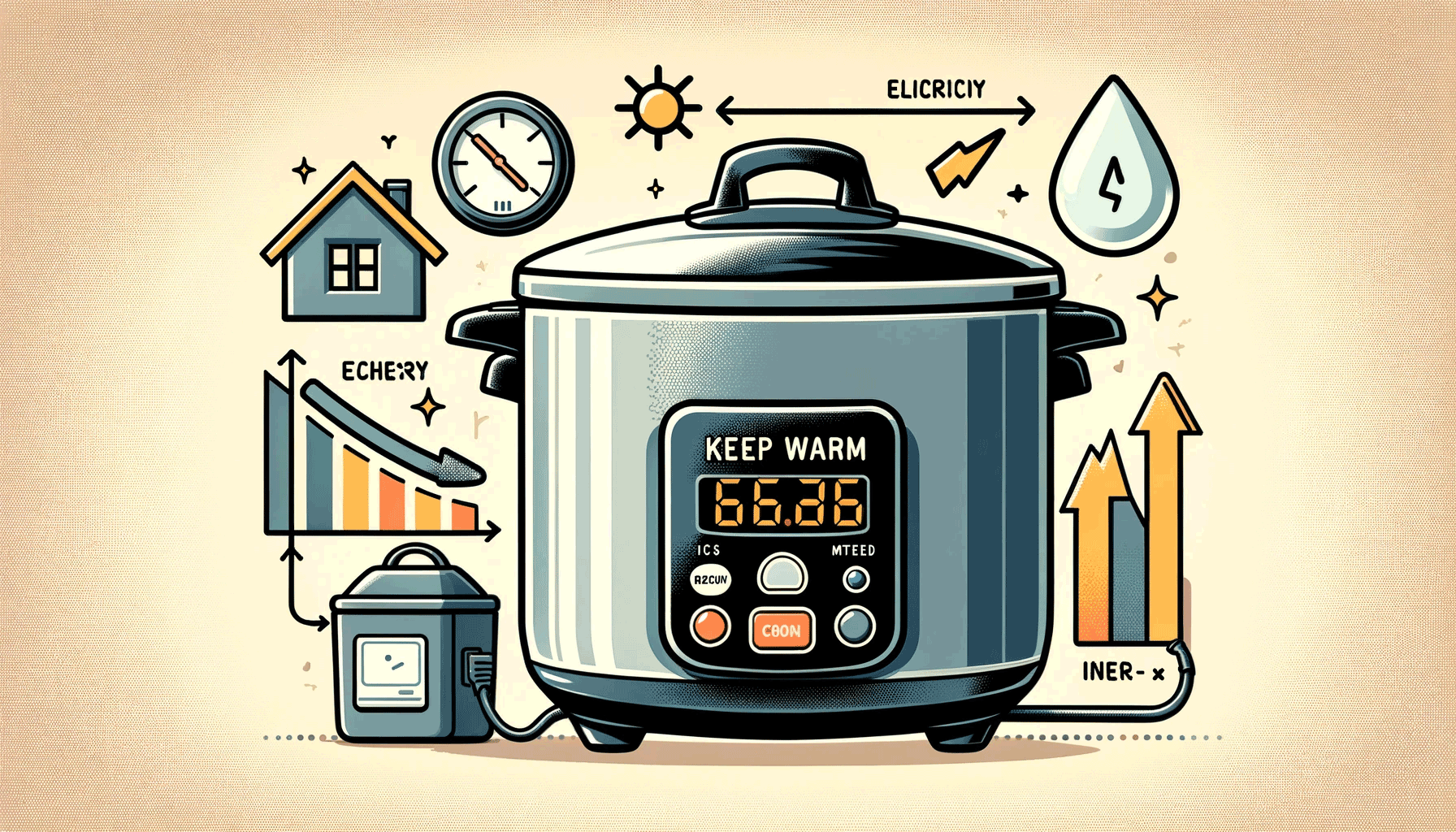 how does the 'keep warm' feature in rice cookers influence electricity usage