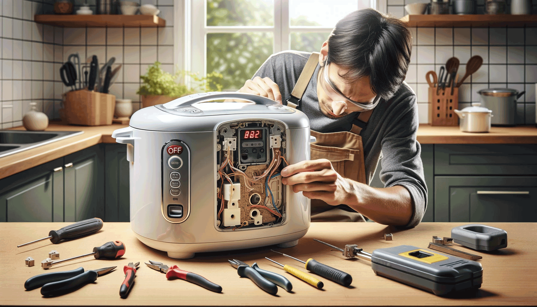 how to fix rice cooker on off button