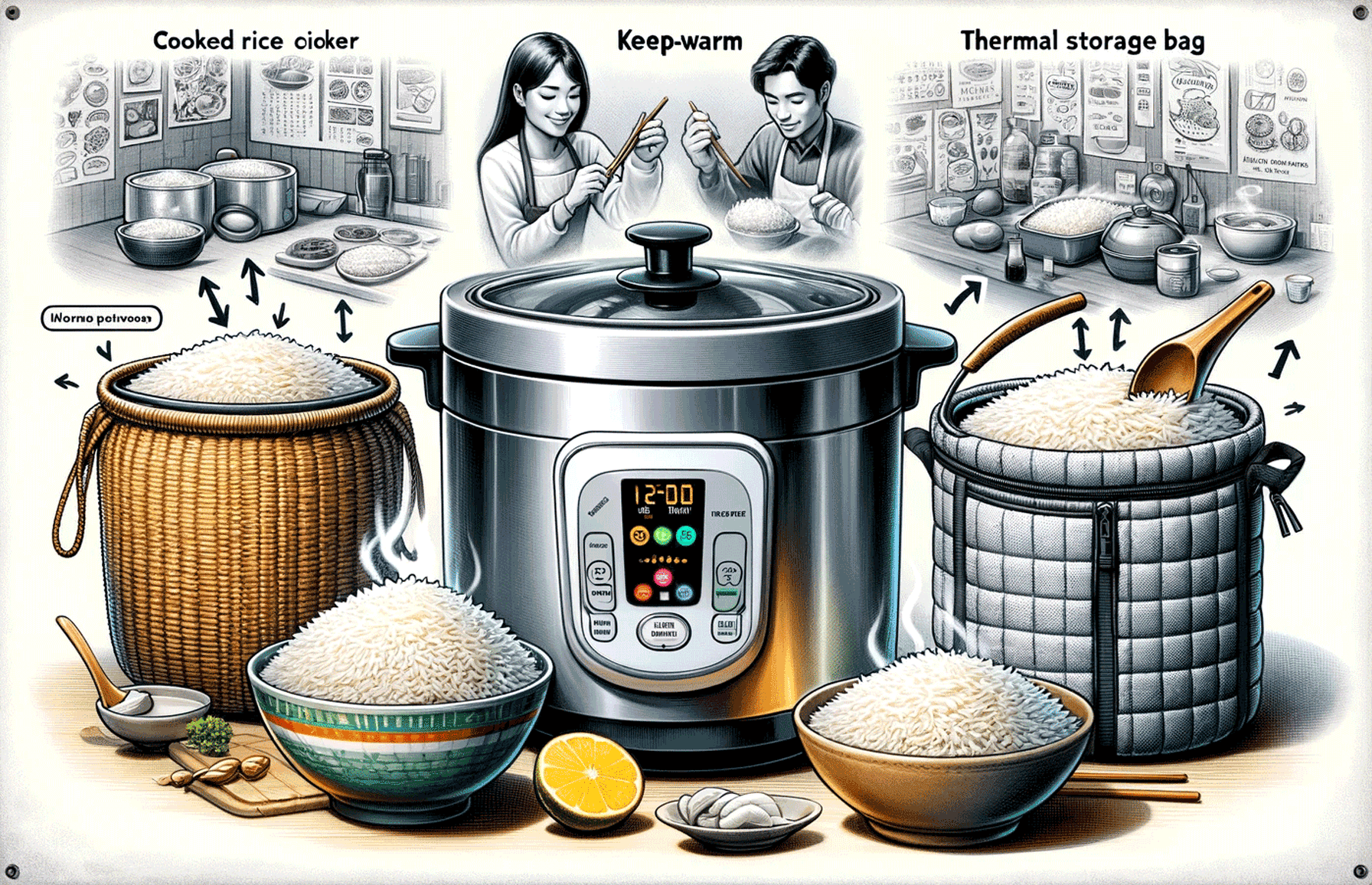 how to keep cooked rice warm