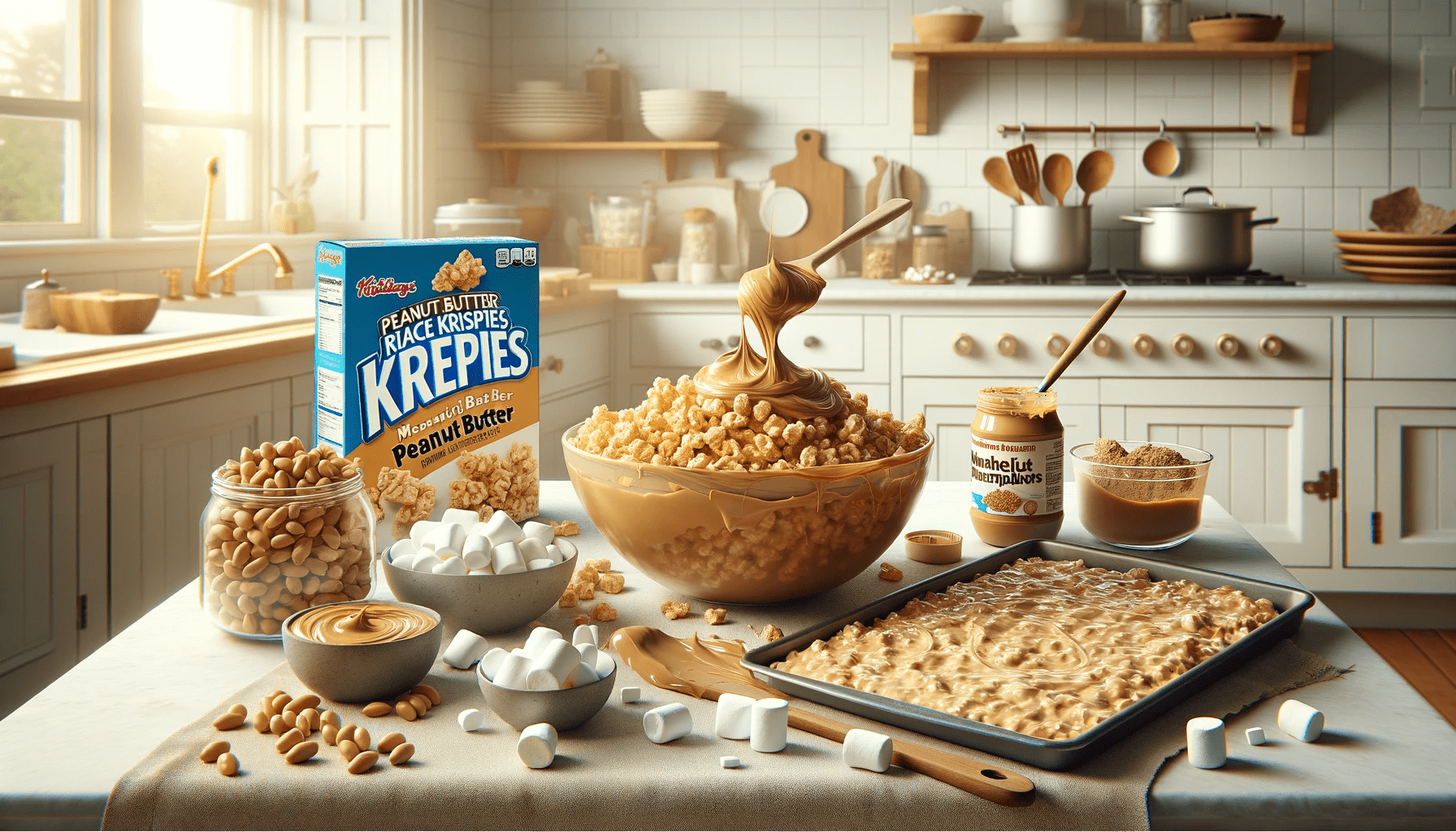 peanut butter rice krispies treats recipe