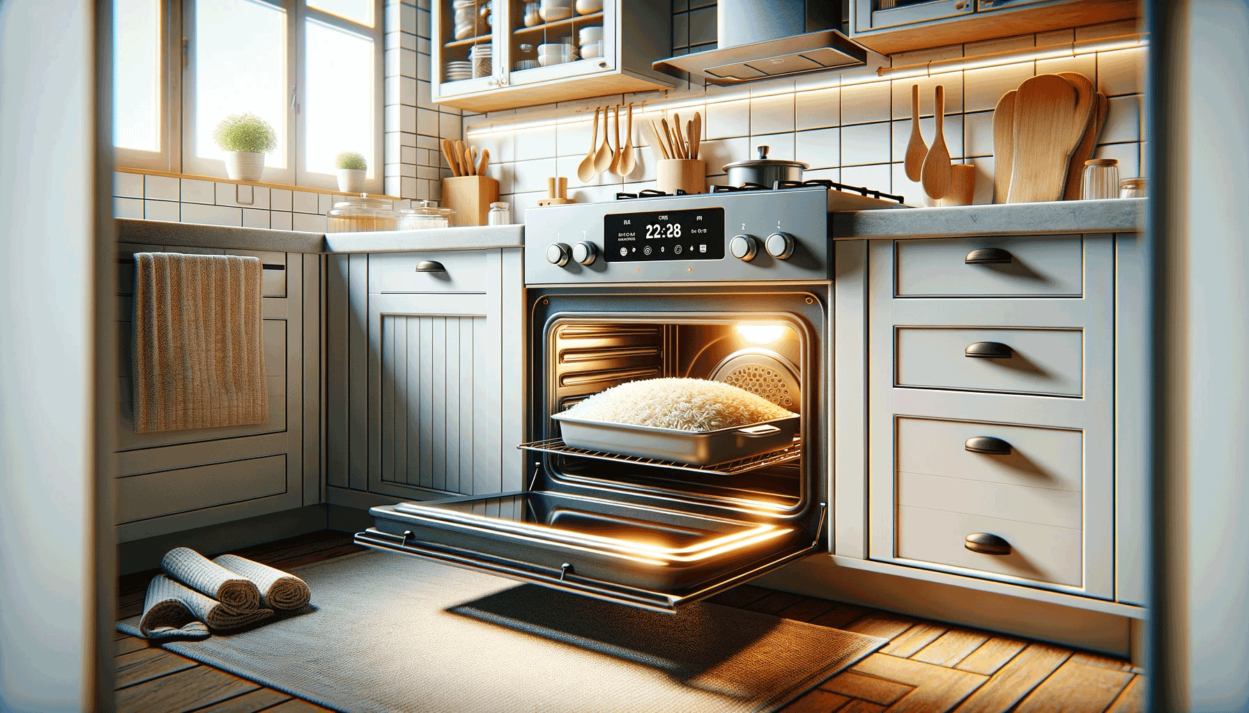 reheating rice in oven