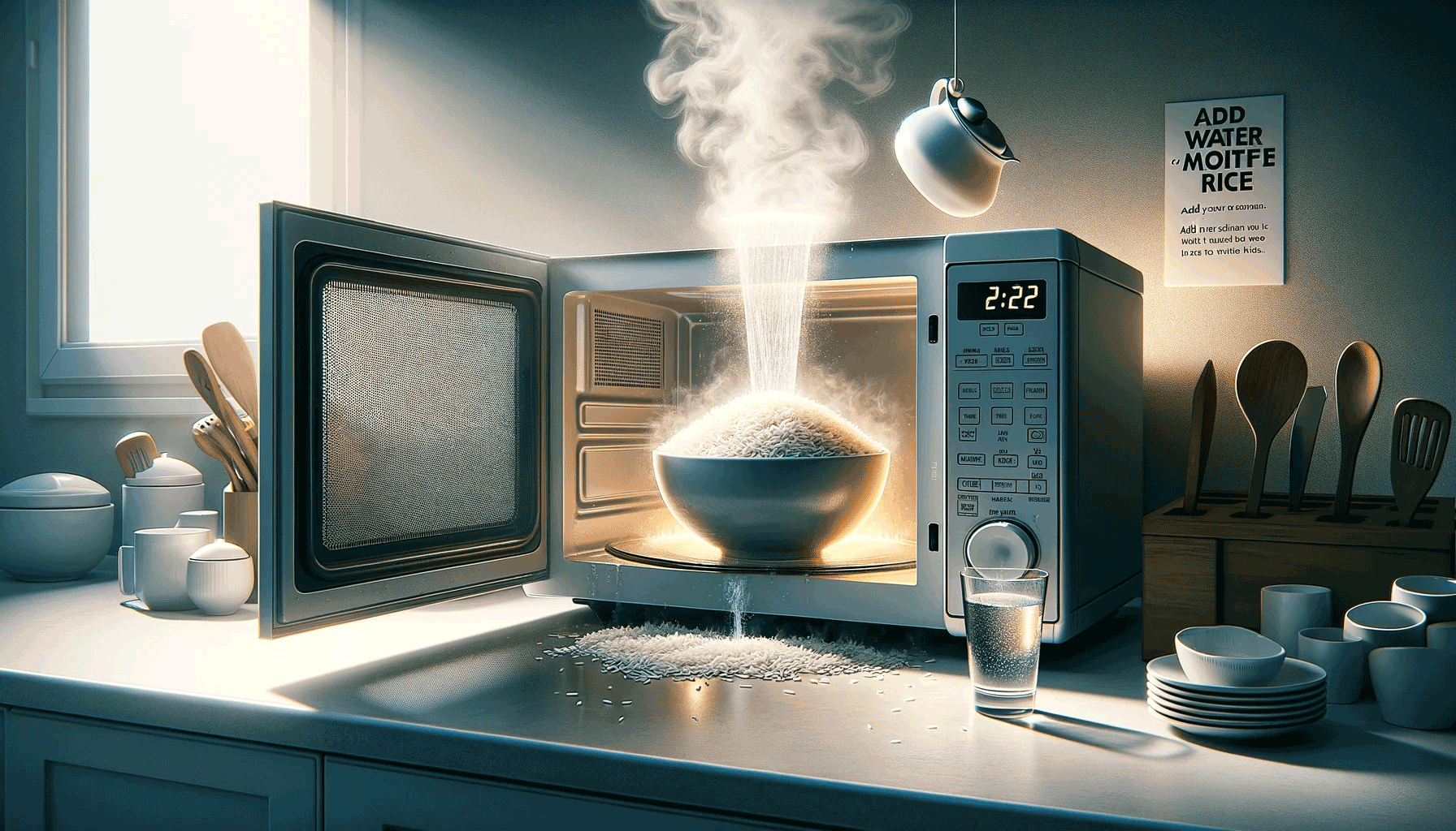should i add water when reheating rice
