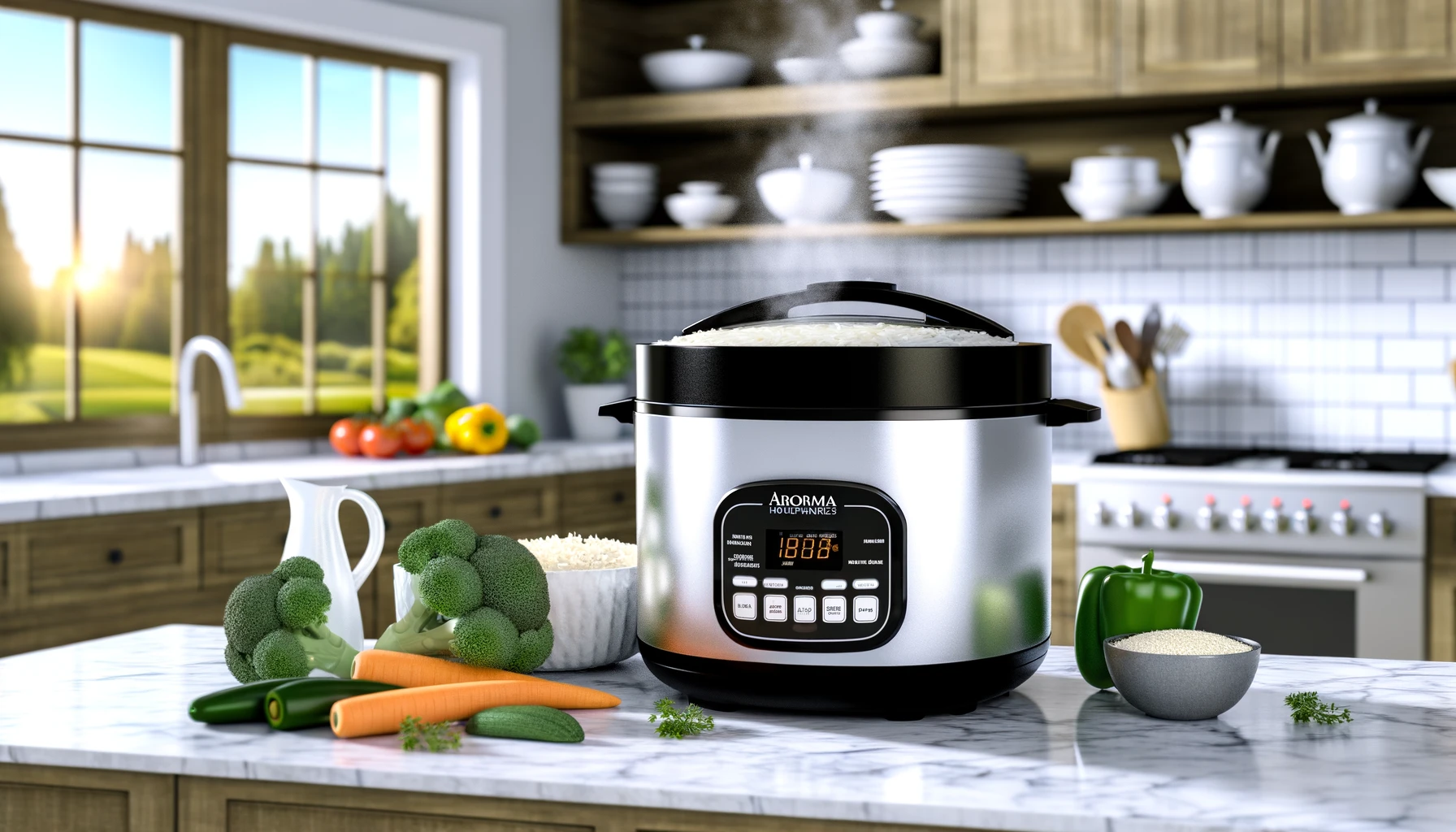 Aroma Housewares Digital Cool-Touch Rice Cooker And Food Steamer