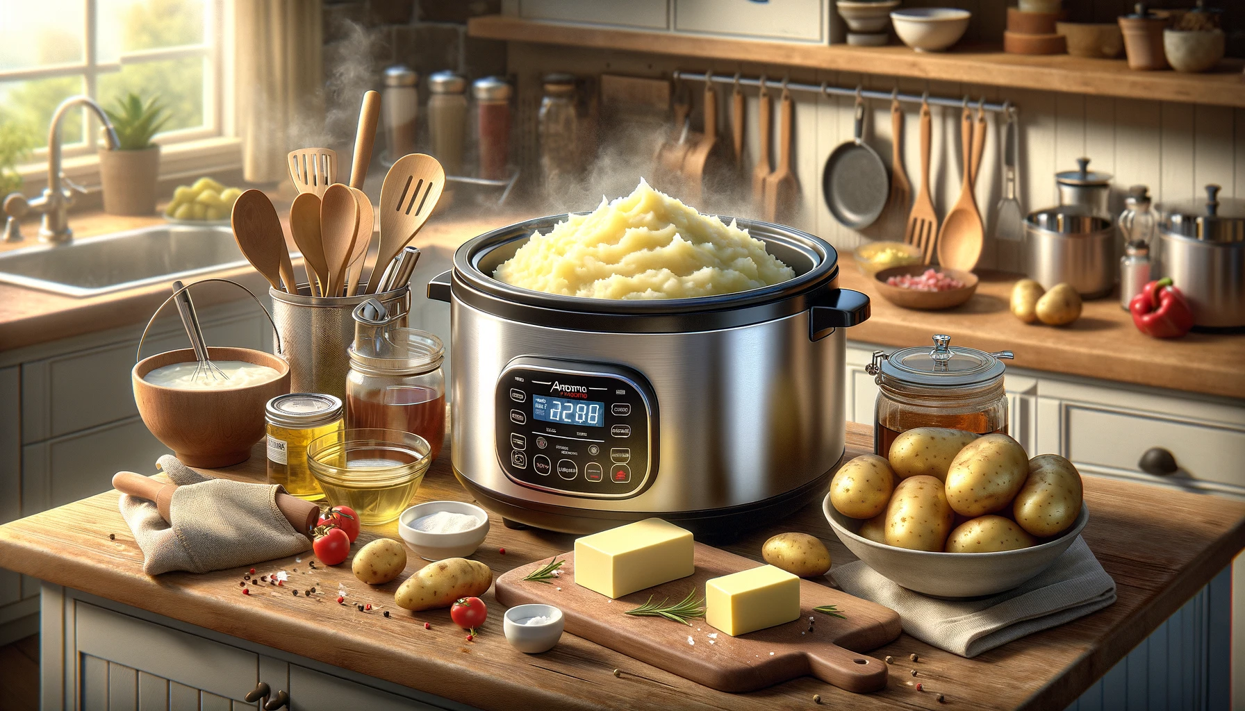 aroma rice cooker mashed potatoes