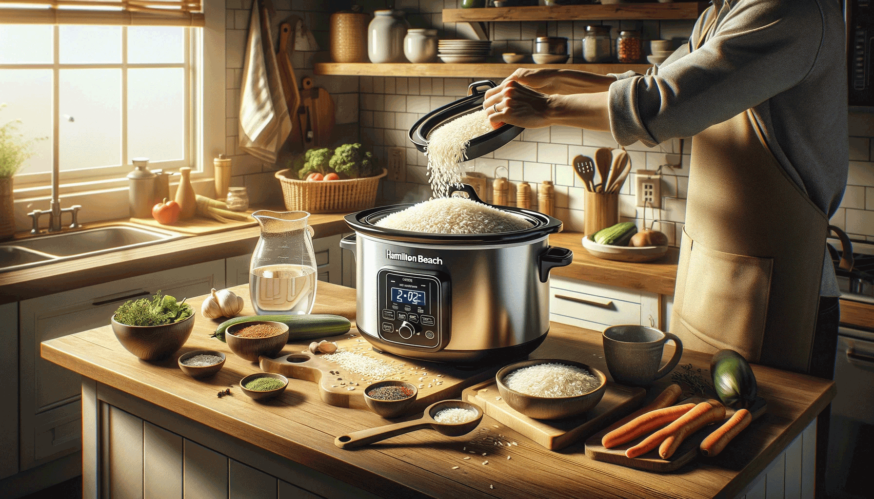 how do you use a hamilton beach steamer rice cooker