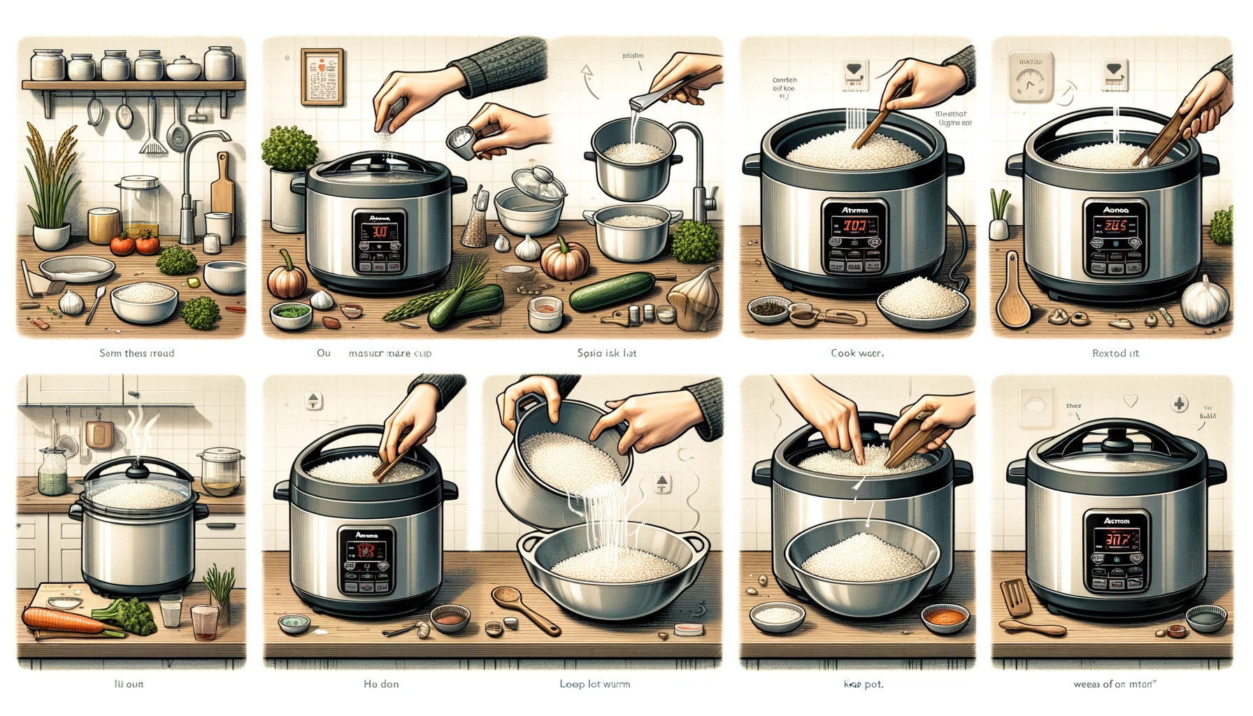 how to cook rice in aroma rice cooker