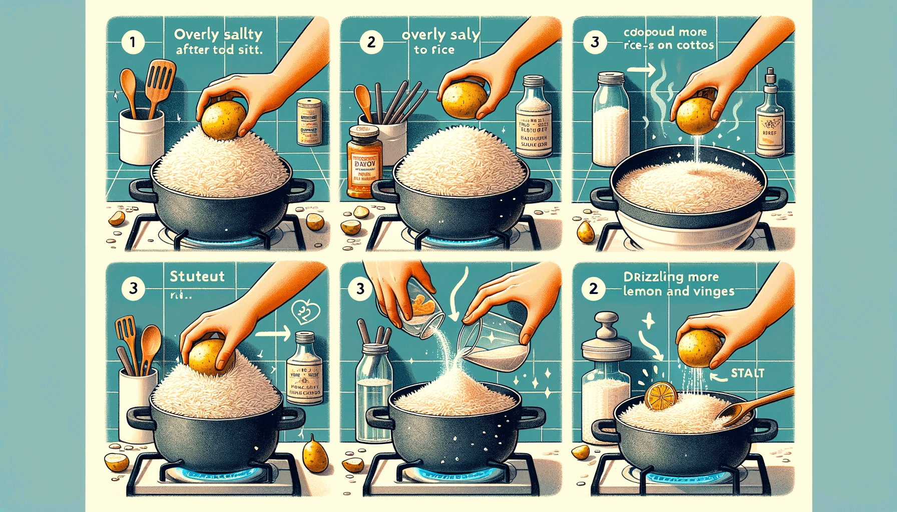 how to fix salty rice after its cooked