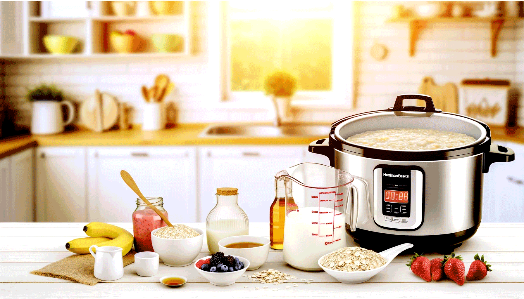 how to make oatmeal in hamilton beach rice cooker