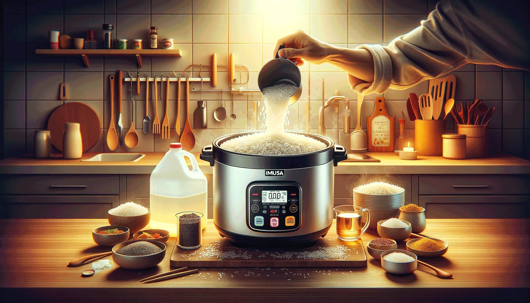how to make rice in imusa rice cooker