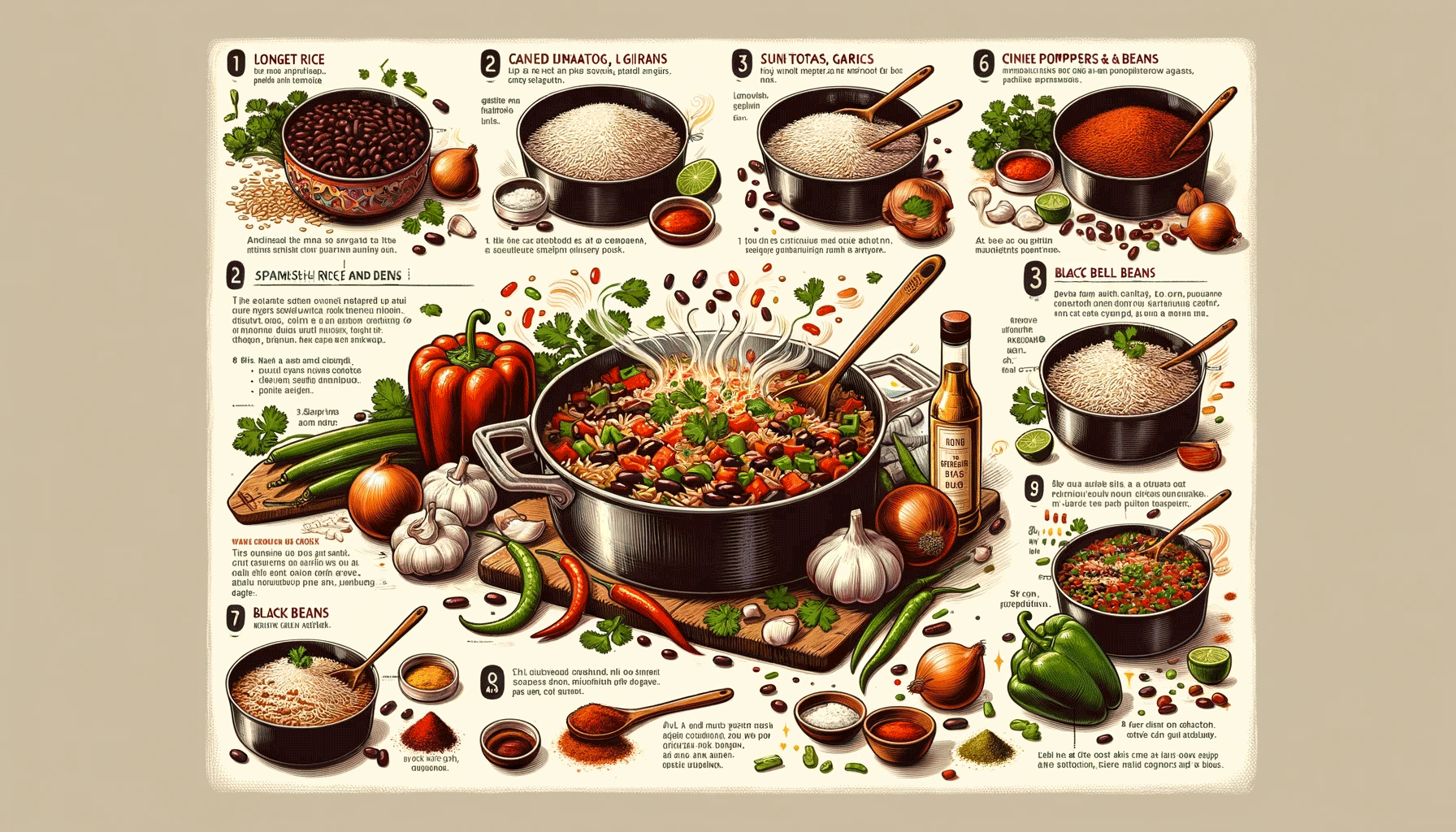 how to make spanish rice and beans