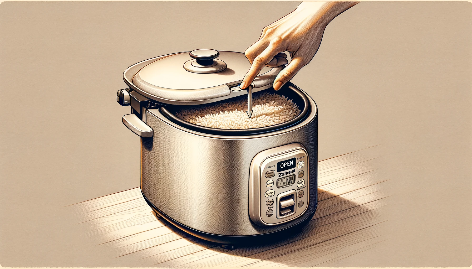 how to open zojirushi rice cooker