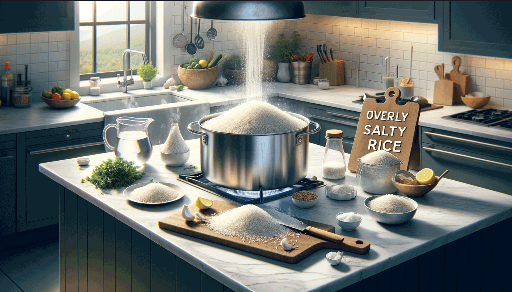 how to rectify salty rice