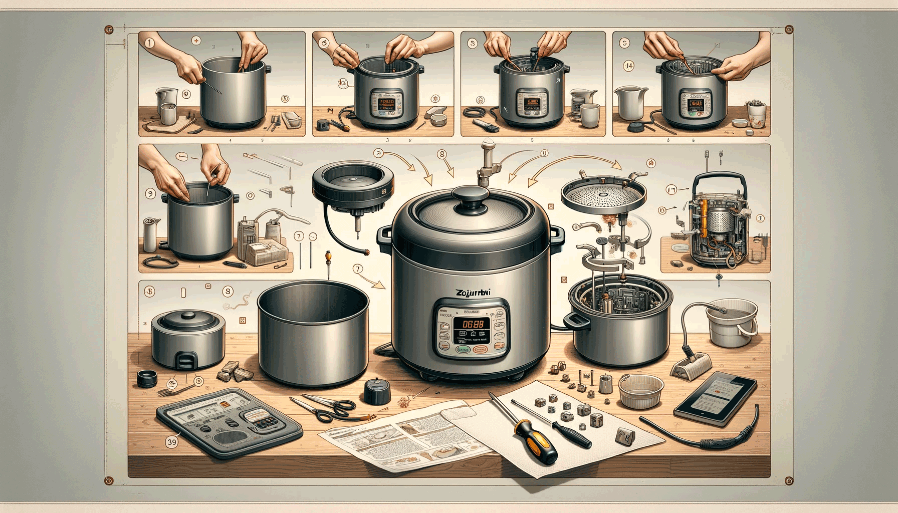how to take apart zojirushi rice cooker