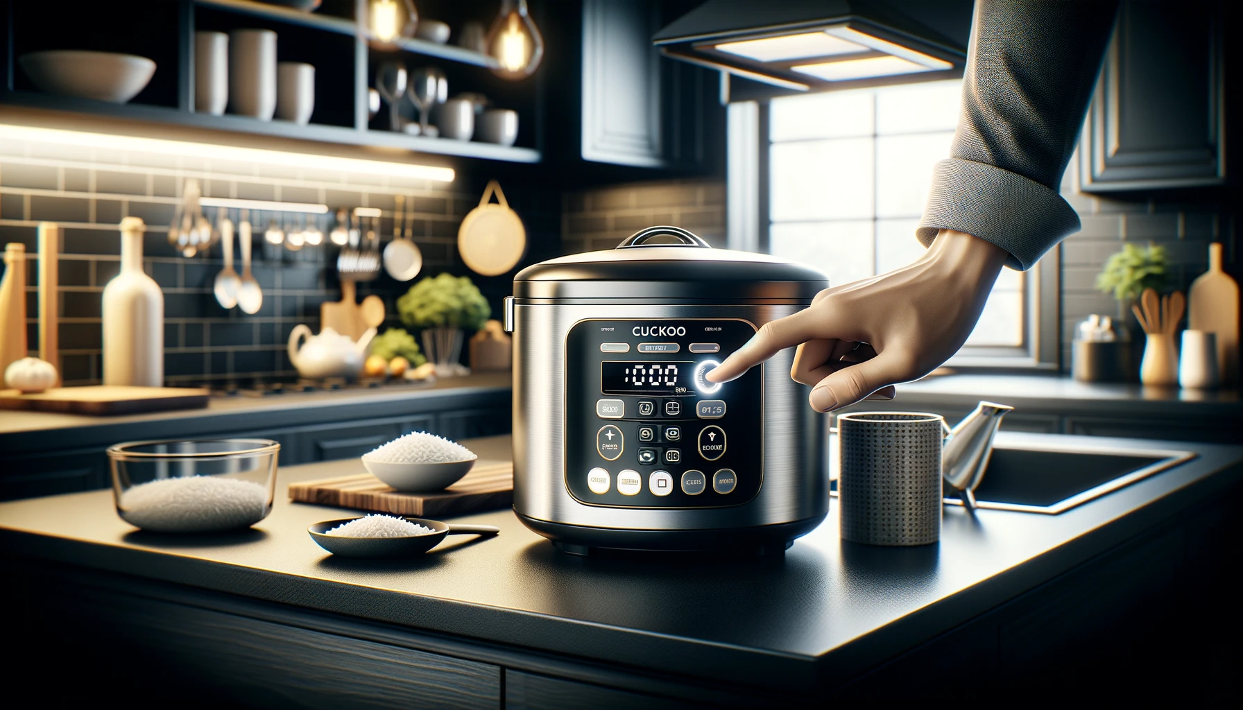 how to turn on cuckoo rice cooker
