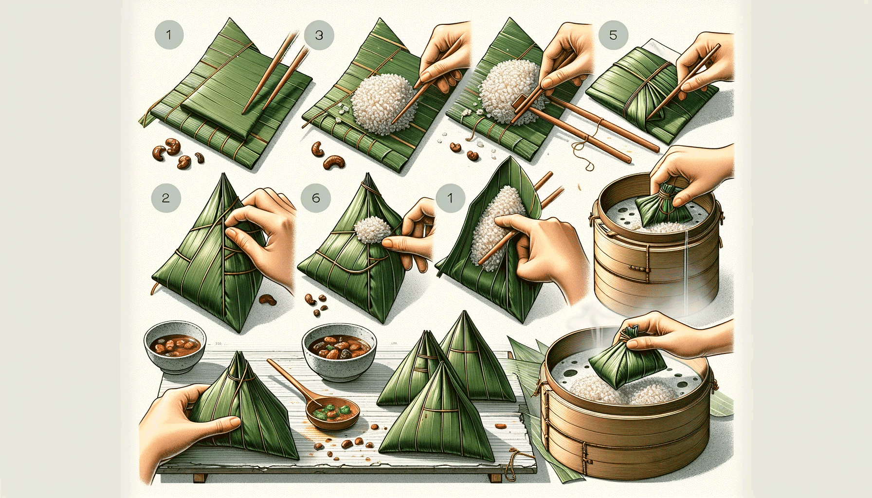 how to wrap glutinous rice dumpling