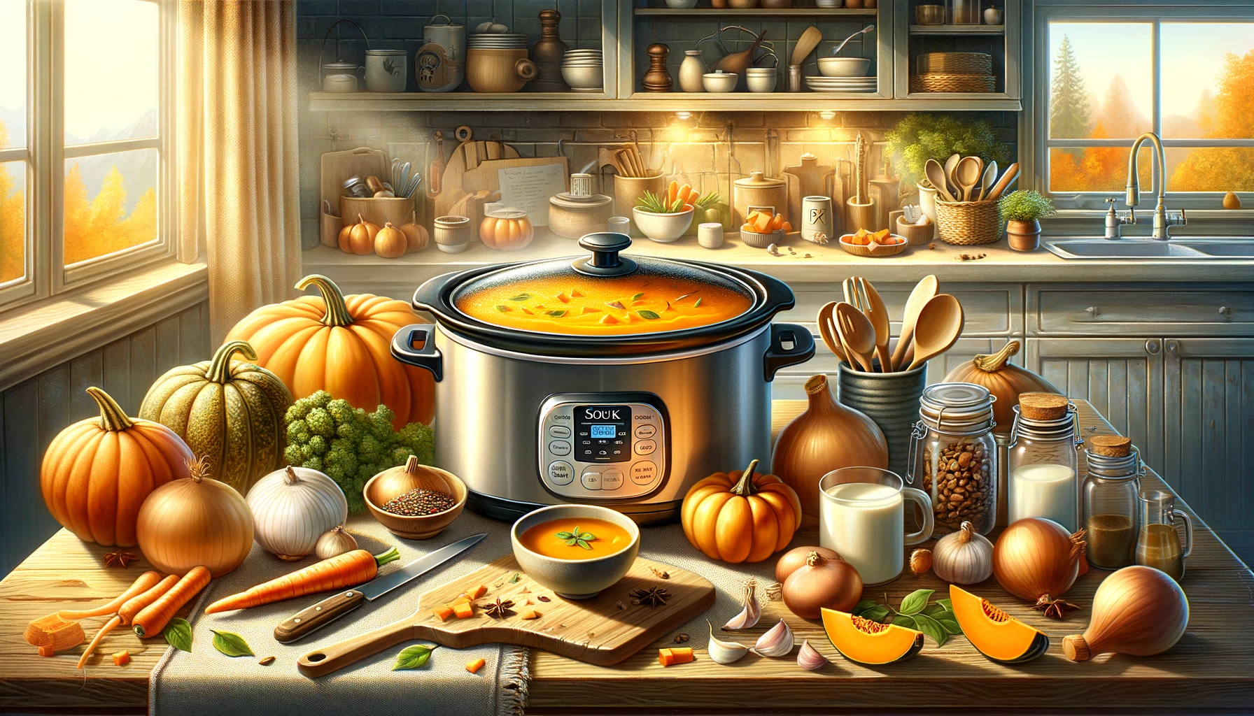 make slow cooker pumpkin soup
