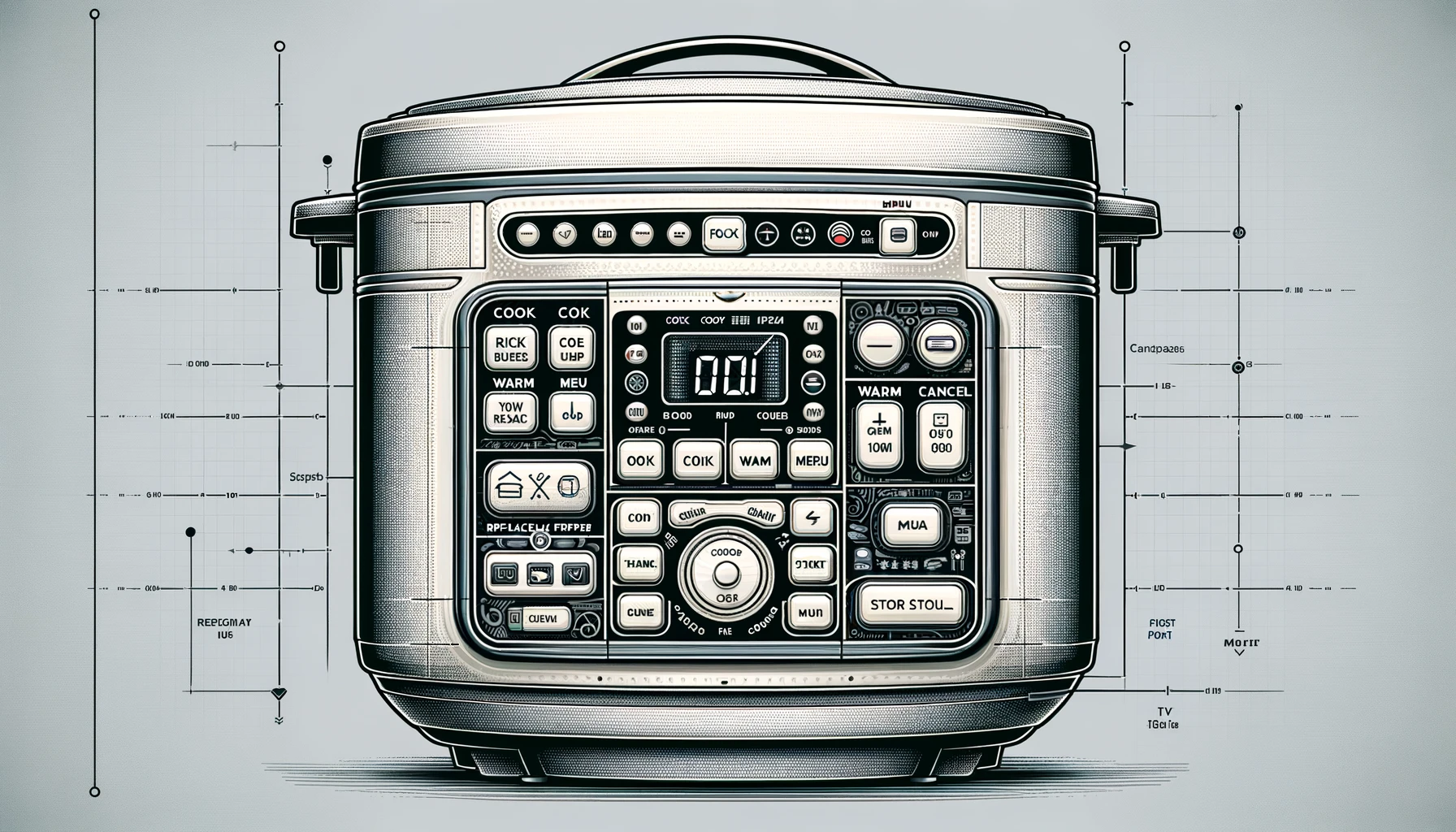 rice cooker replacement control panel buttons