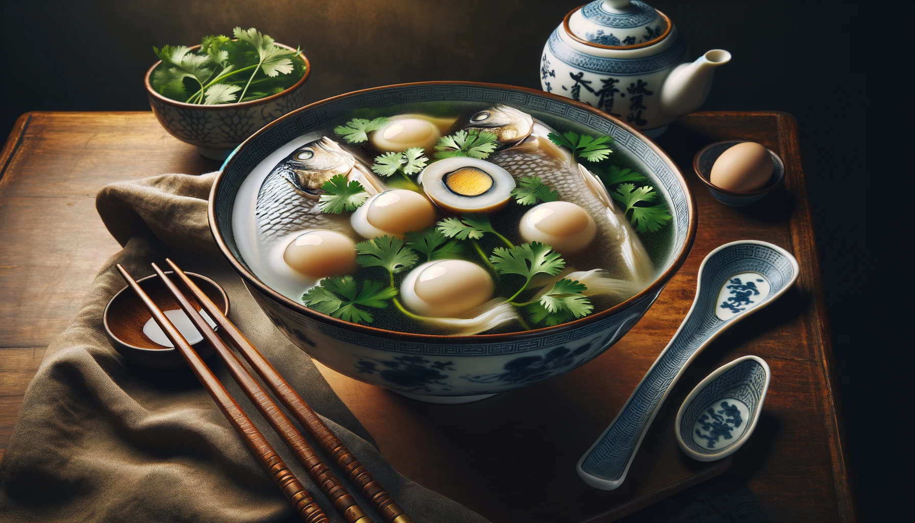 Century Egg and Coriander Fish Soup A Culinary Adventure
