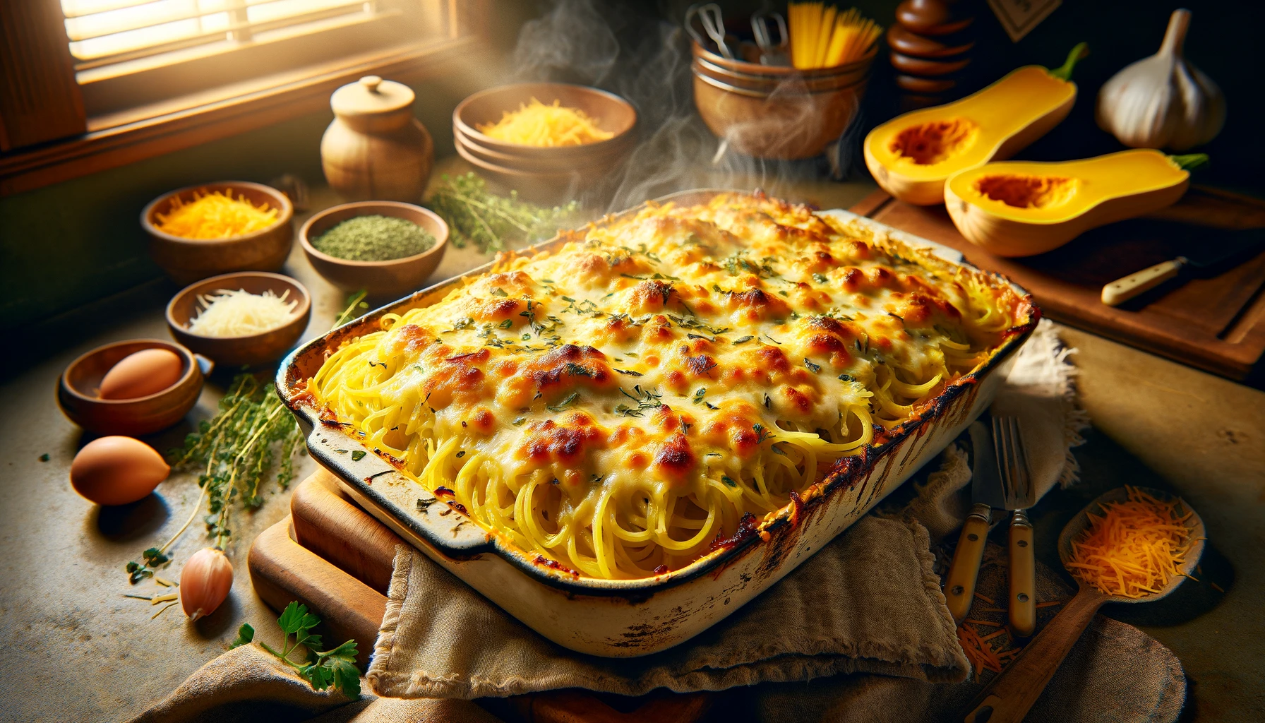 cheesy spaghetti squash casserole recipe