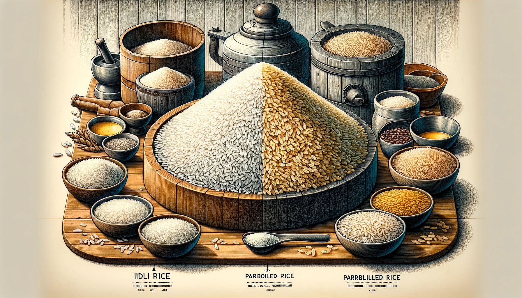 difference between idli rice and parboiled rice