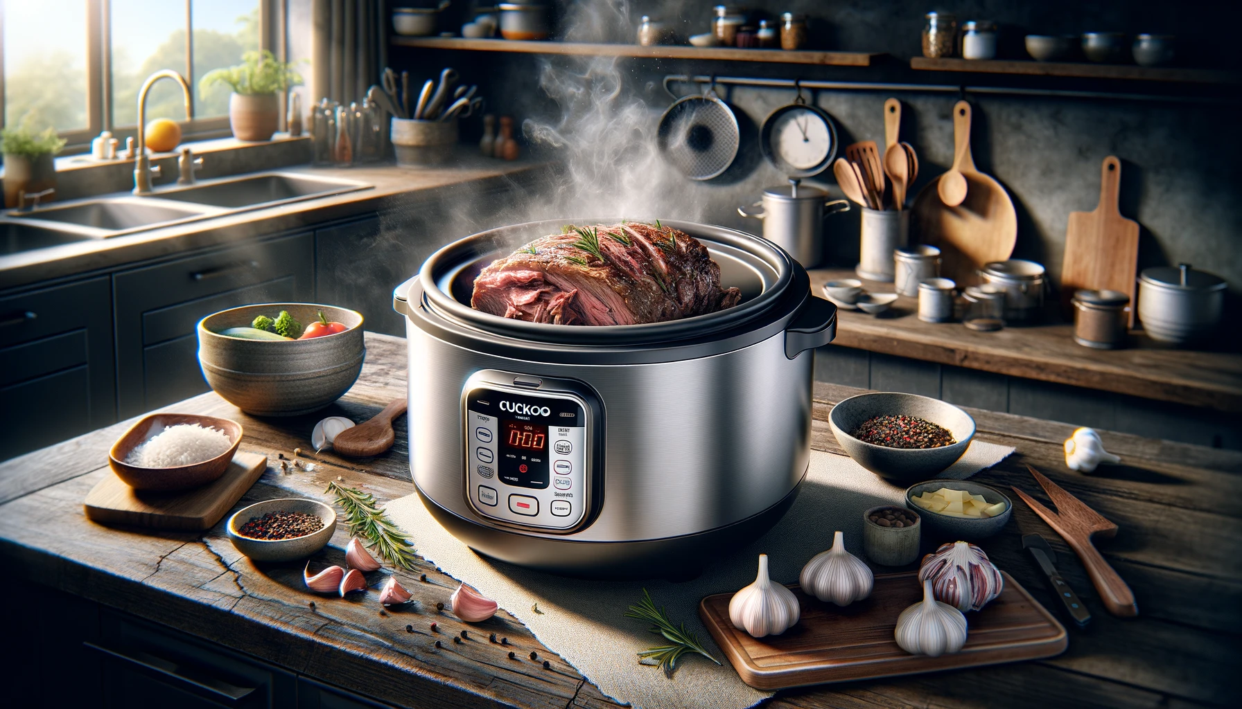 how do you cook meat in a cuckoo rice cooker