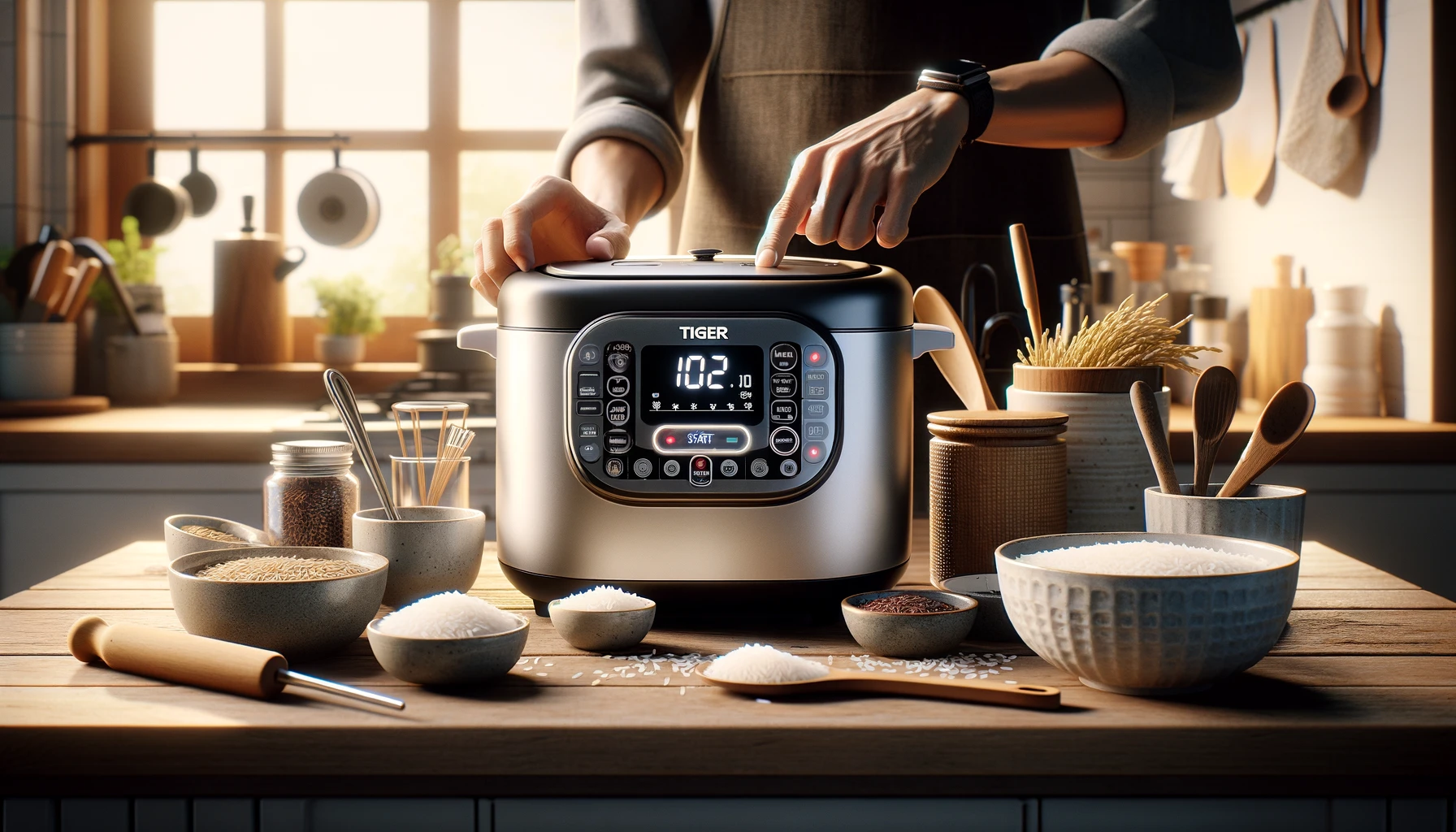 how to use tiger jba rice cooker