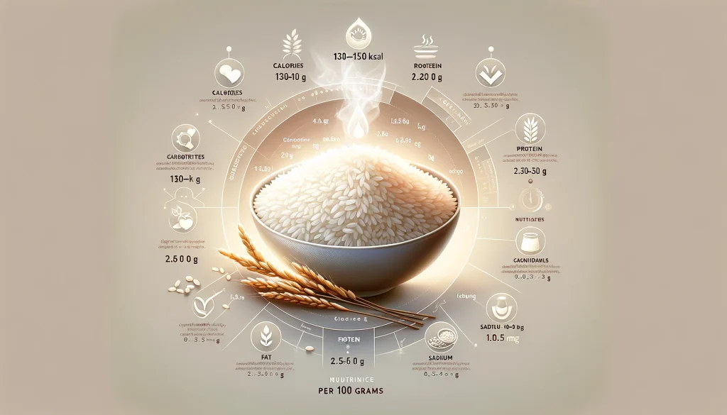 Nutritional Content of long grain white rice