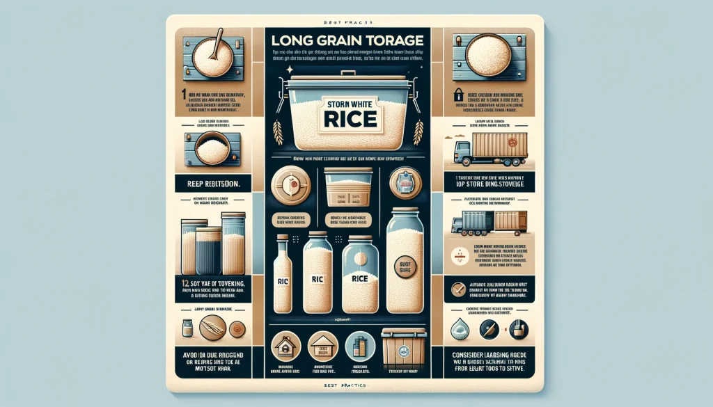 Storage Instructions for Long Grain White Rice