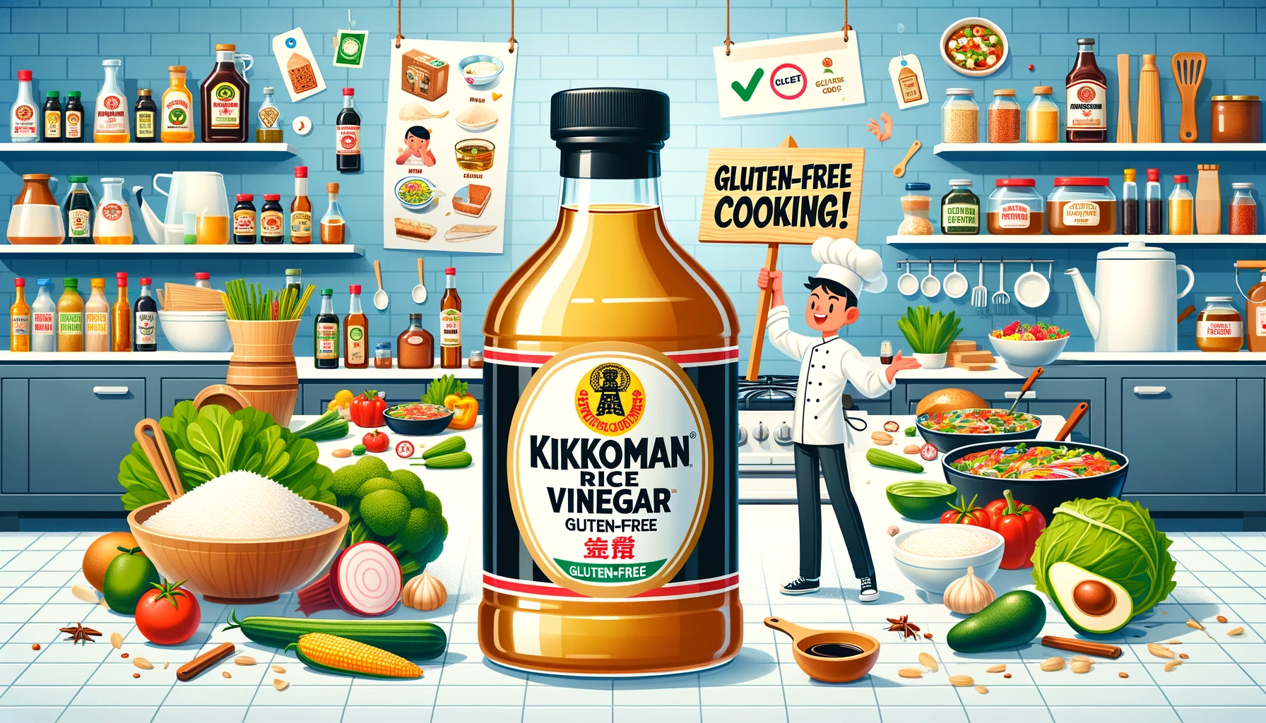 is kikkoman rice vinegar gluten free
