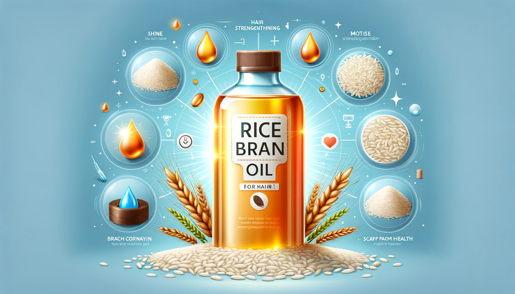 is rice bran oil good for hair