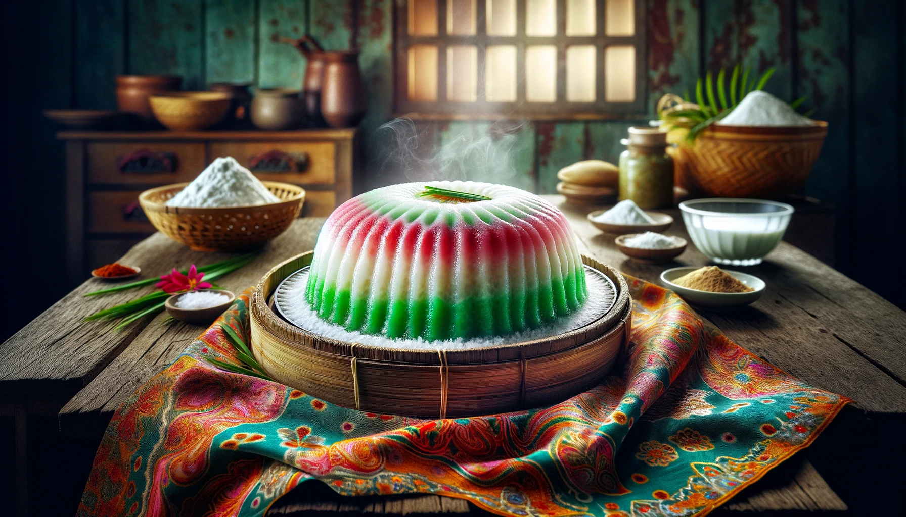 malaysian steamed rice cake