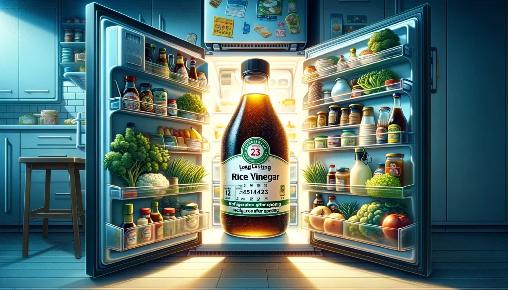 rice vinegar in fridge