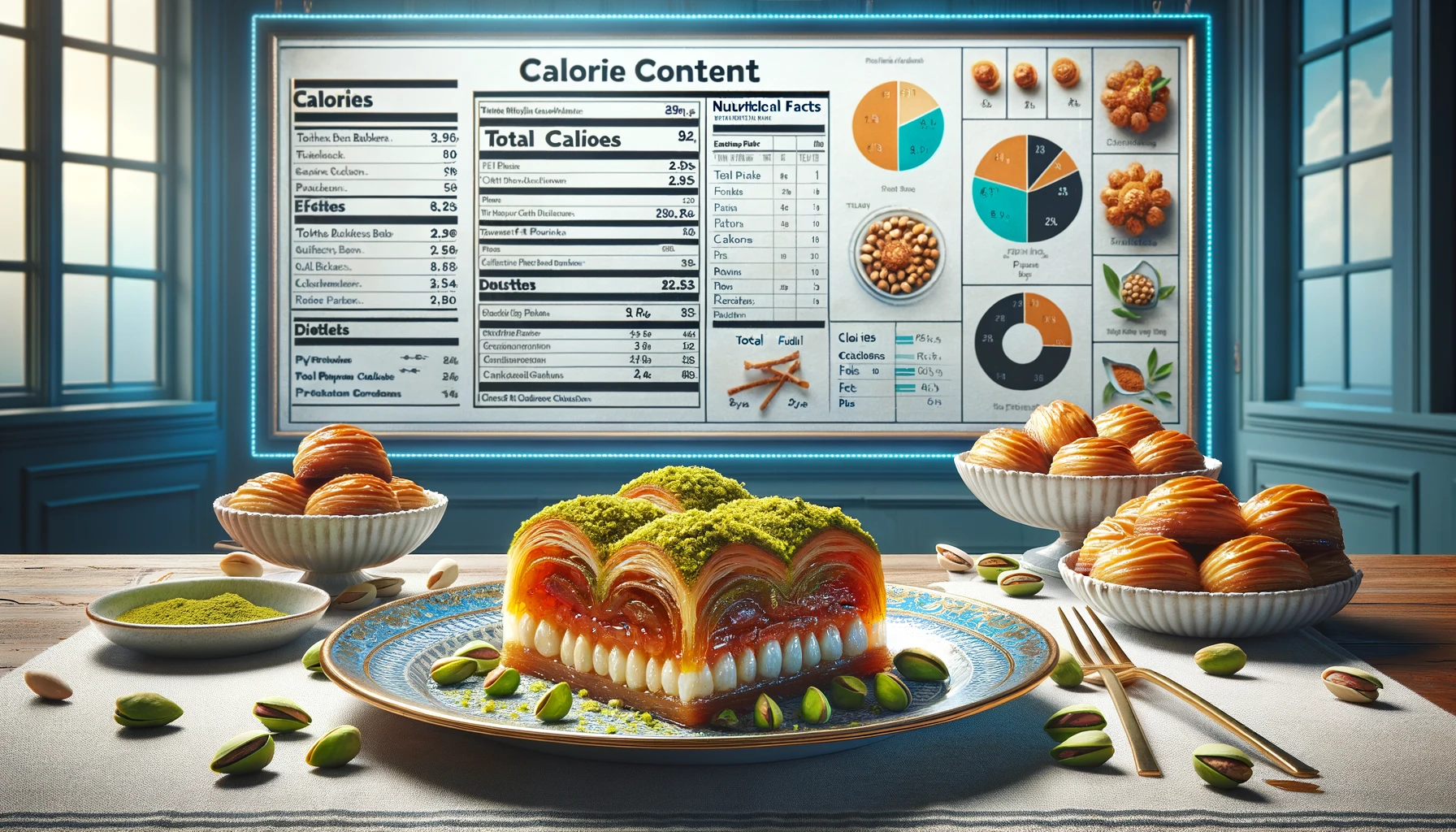Turkish Pistachio Baklava Calories Nutritional Info