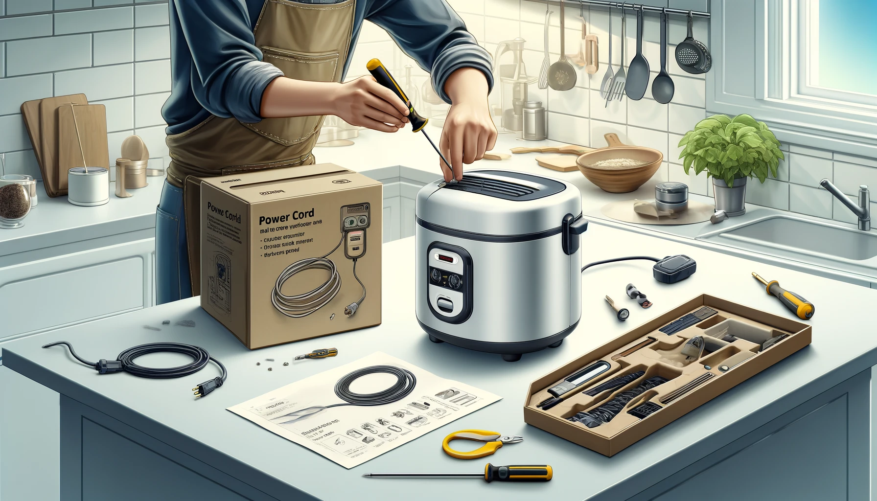 installing a new power cord on your rice cooker