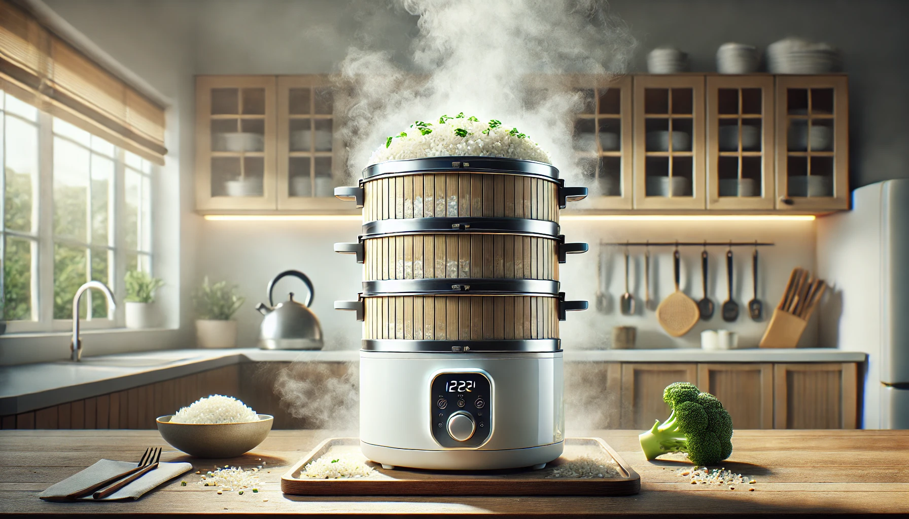 how to cook rice in electric steamer