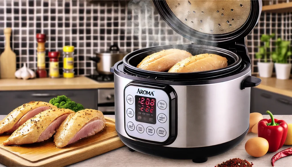 cook chicken breast in aroma rice cooker