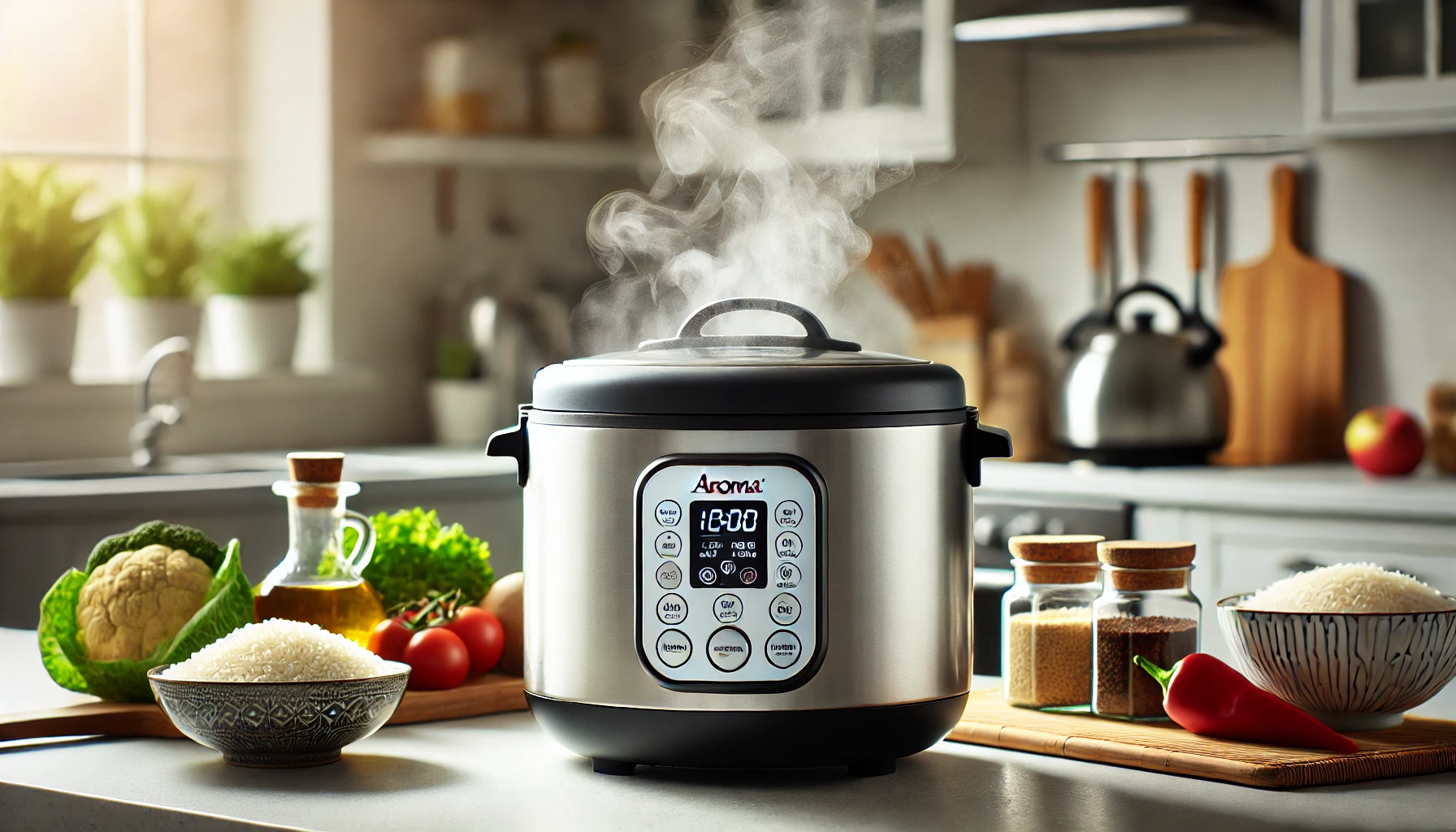 how do i steam my aroma rice cooker