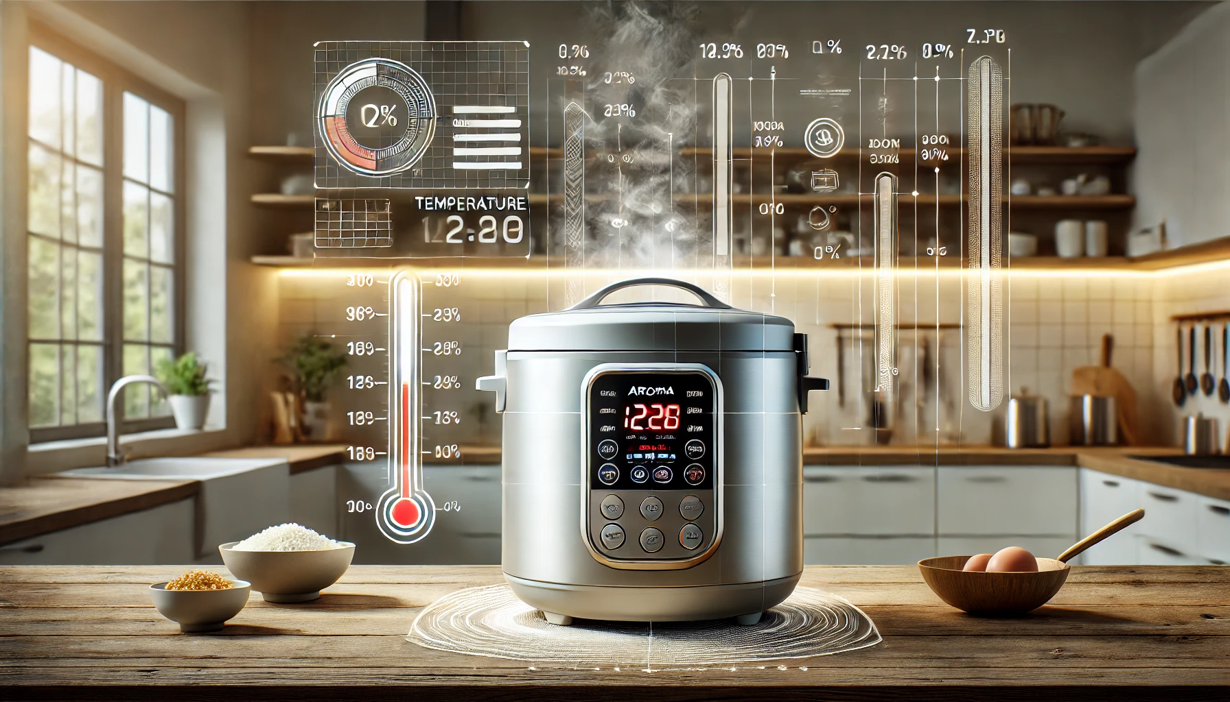 how hot does aroma rice cooker get