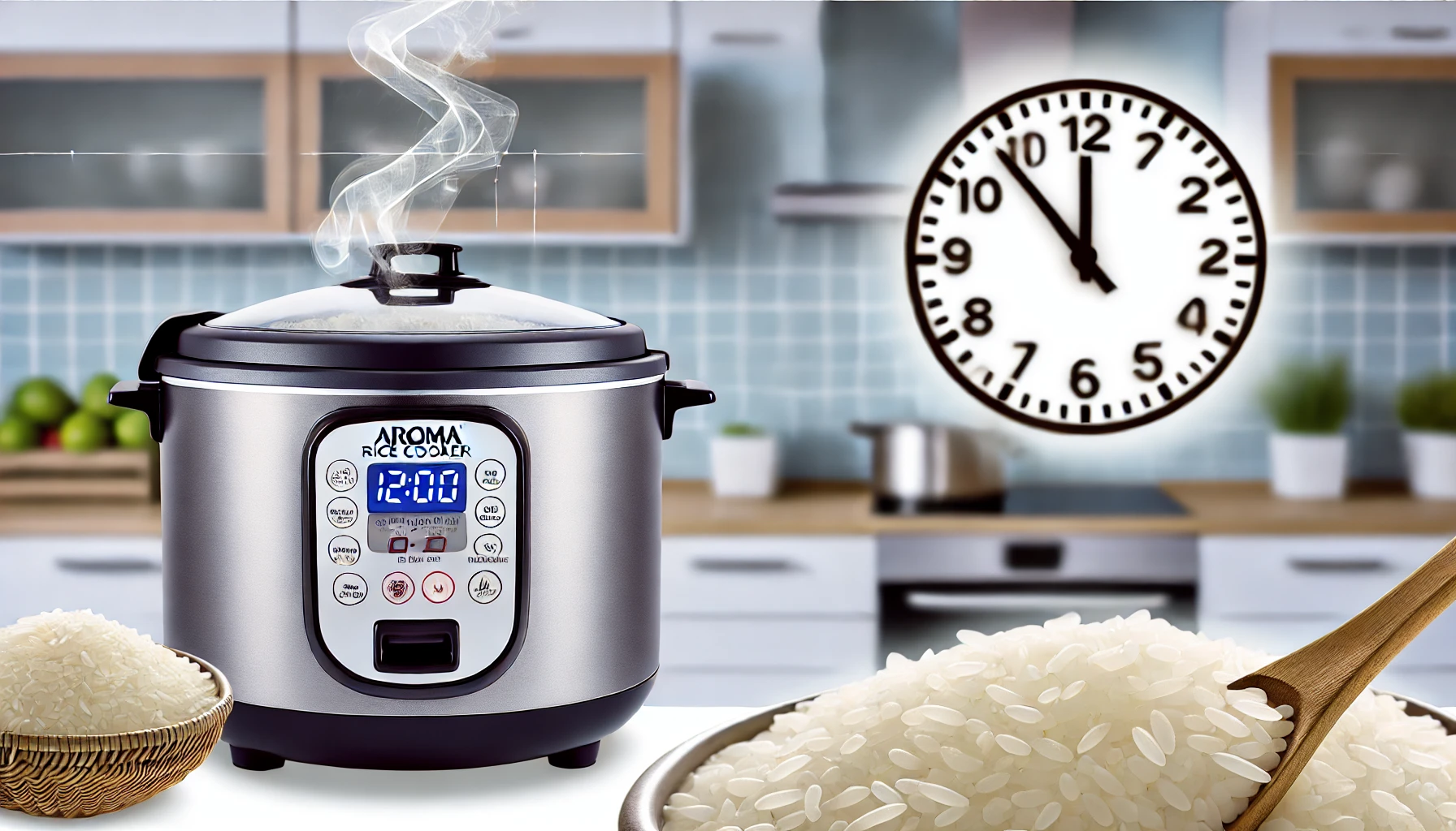 how long does it take the aroma rice cooker to cook rice
