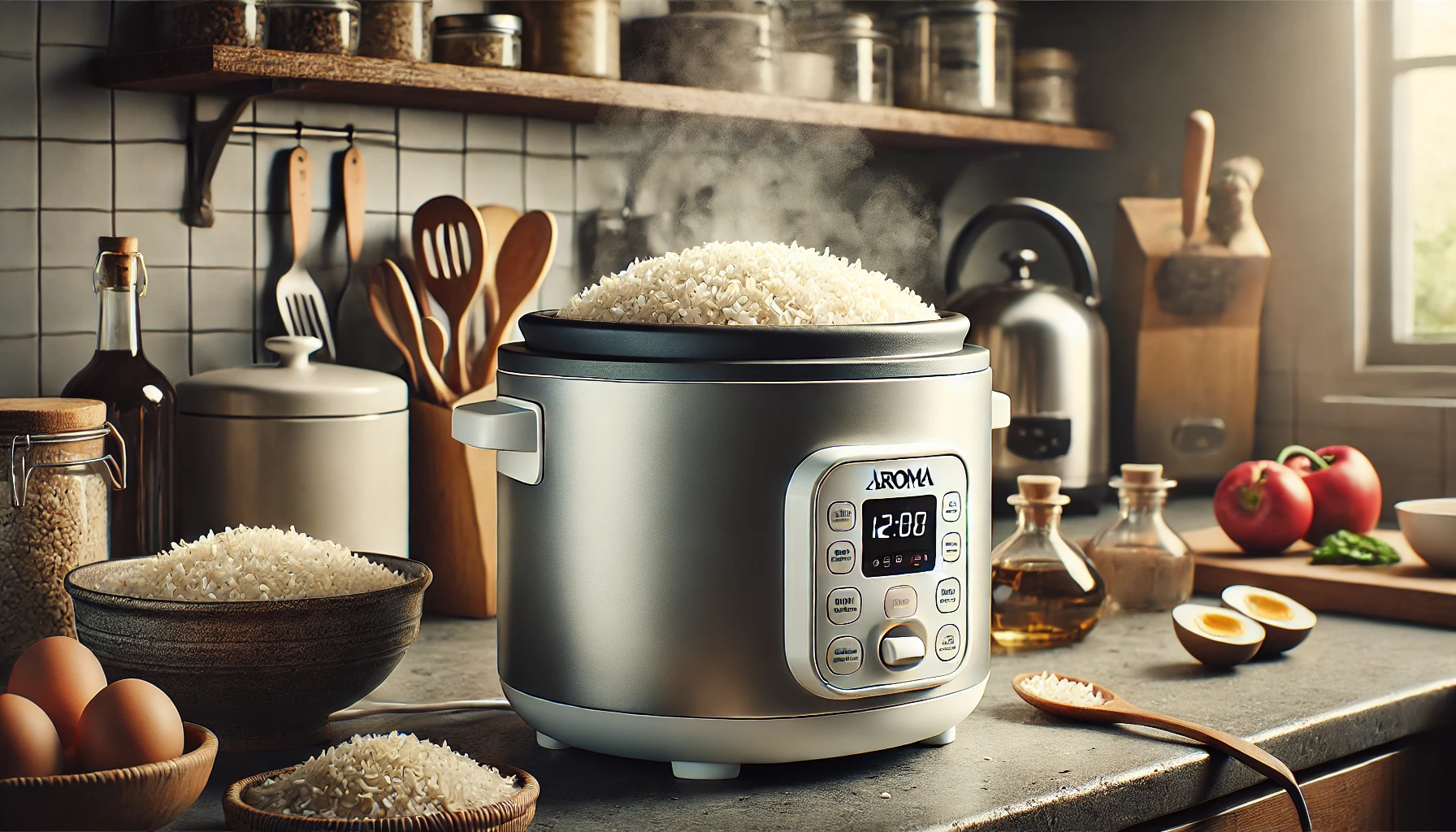 how long to cook 2 cups of rice in aroma rice cooker