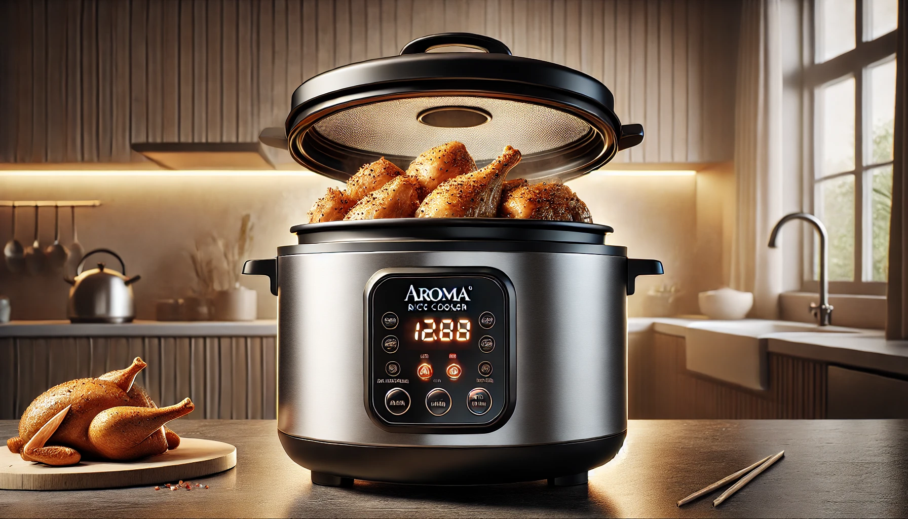 how long to cook chicken in aroma rice cooker
