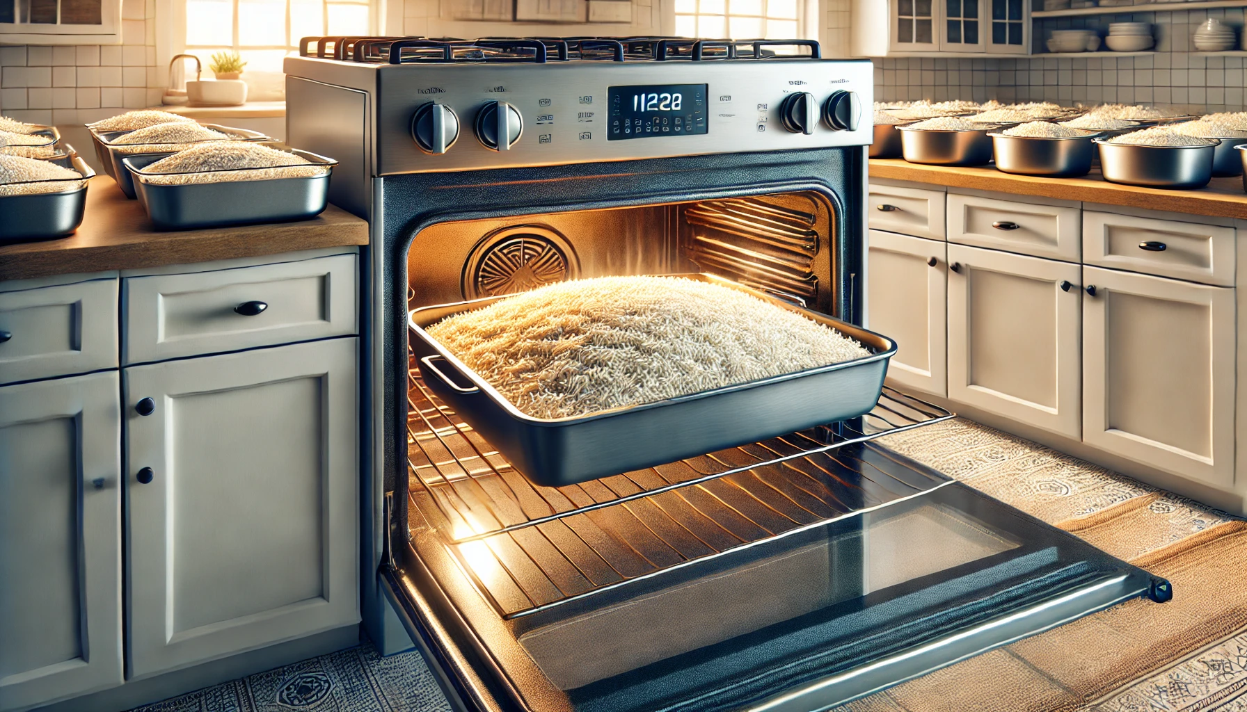 how to make rice in the oven for large quantities